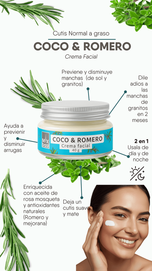 Coco & Romero, crema facial humectante de día y noche